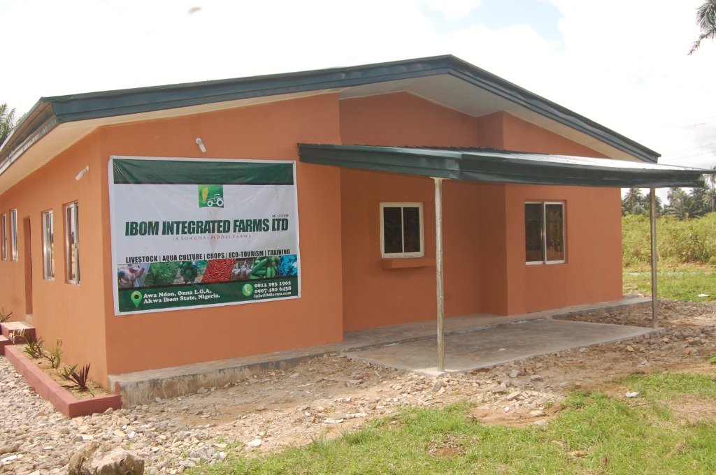 Young agricultural entrepreneurs and leaders undergoing hands-on practical training at Ibom Integrated Farms